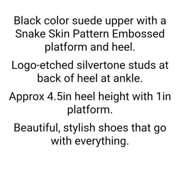 Michael Kors black suede peep-toe platform snakeskin heels (7.5M) - Picture 8 of 8